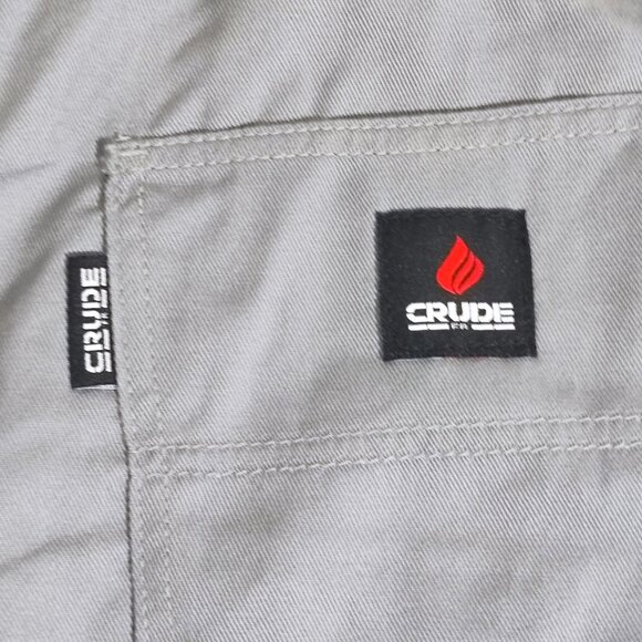 Crude Workwear Pants men's sz W34/L38 grey extra long flame resistant NWT - Picture 5 of 16